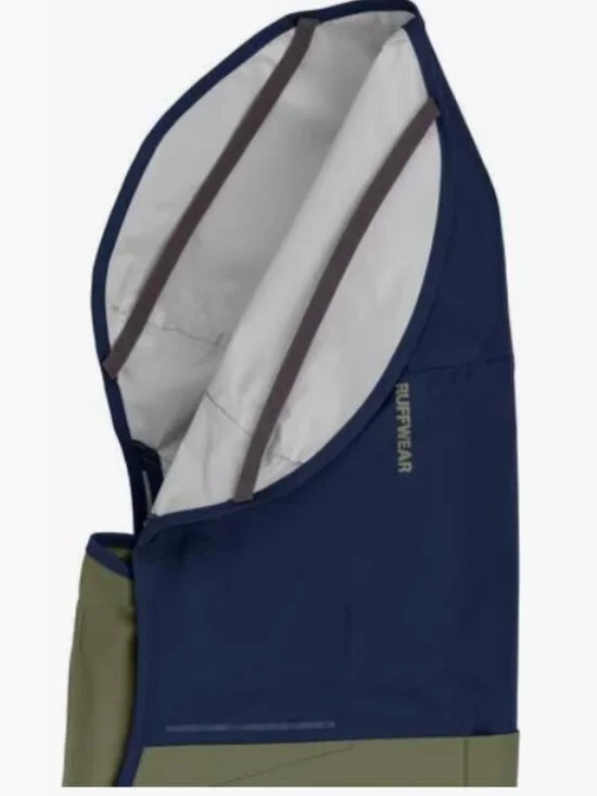 NWT Ruffwear Sun Shower Dog Raincoat, Dark Green Blue sz LARGE - Picture 3 of 4